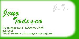 jeno todesco business card